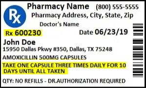 Refill Label Example