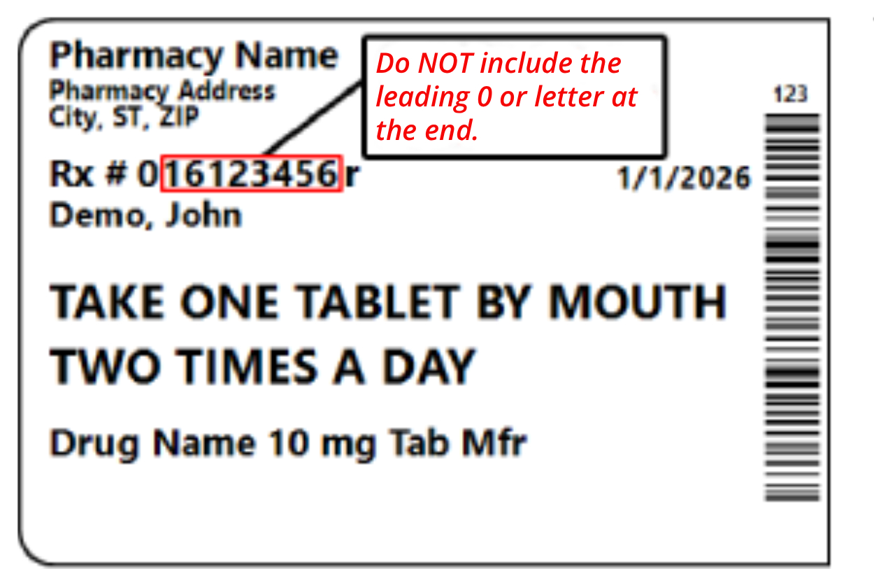 Refill Label Example