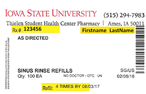 Refill Label Example